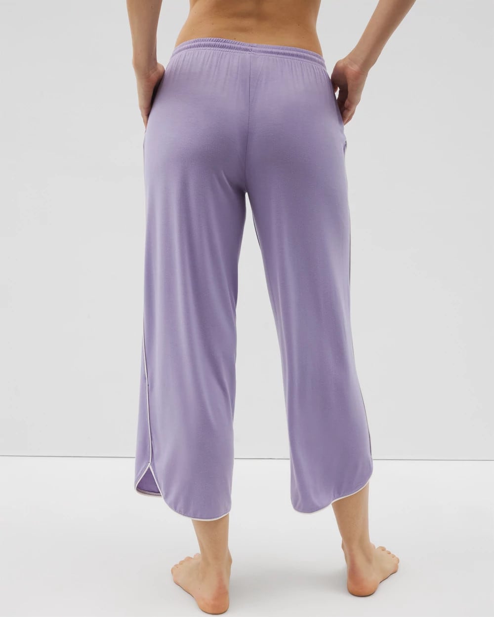 Soma Solid Piped Crop Pajama Pant