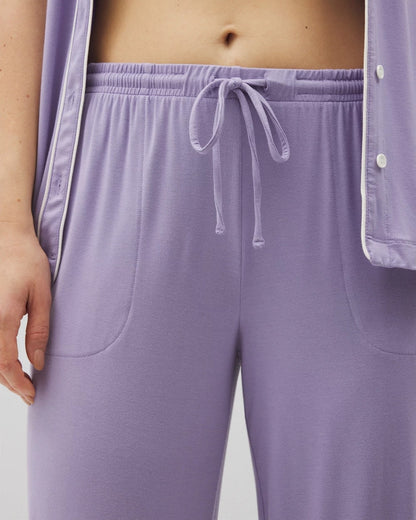 Soma Solid Piped Crop Pajama Pant