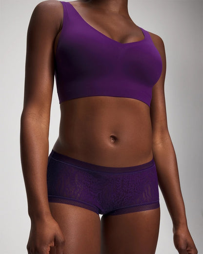 Soma Soma Boyshort Panty with Stretch Lace