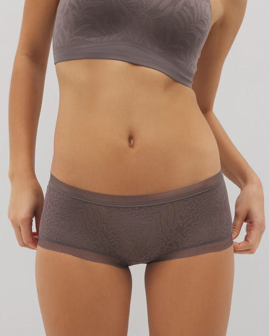 Soma Soma Boyshort Panty with Stretch Lace