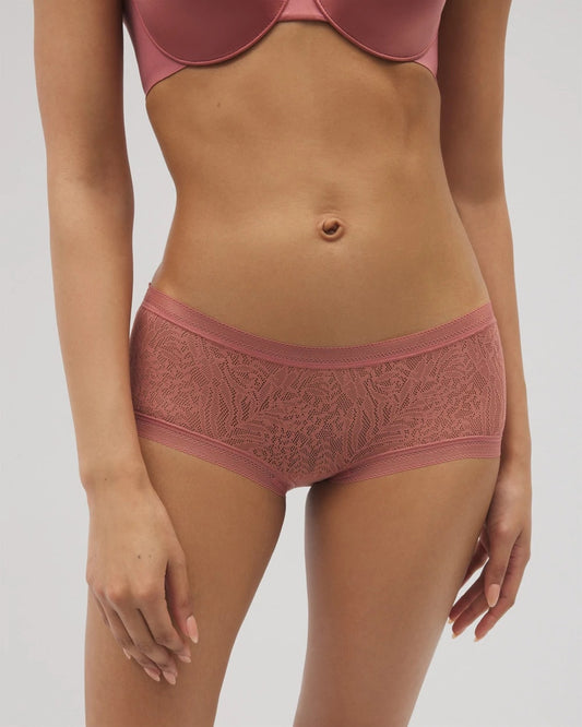 Soma Soma Boyshort Panty with Stretch Lace