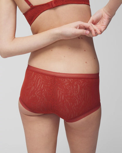Soma Soma Boyshort Panty with Stretch Lace