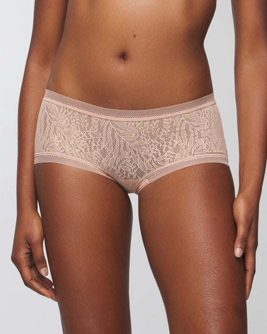 Soma Soma Boyshort Panty with Stretch Lace
