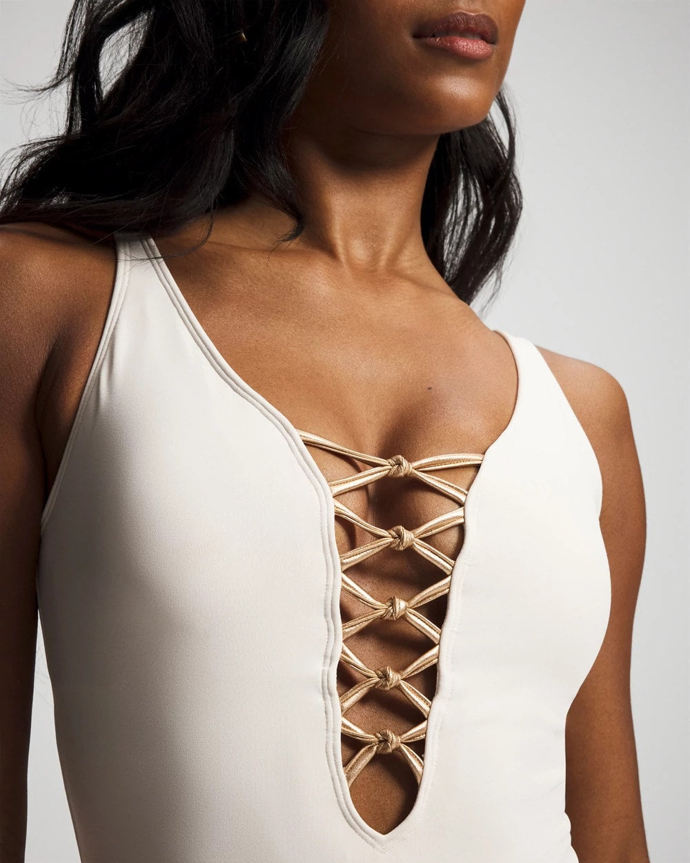 Soma Let’s Get Knotty Lace-Down One-Piece Suit