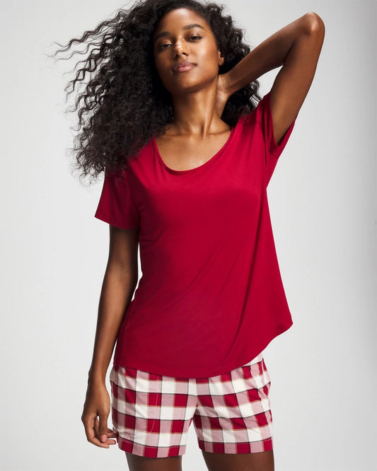 Soma Packaged Short-Sleeve Short Pajama Set