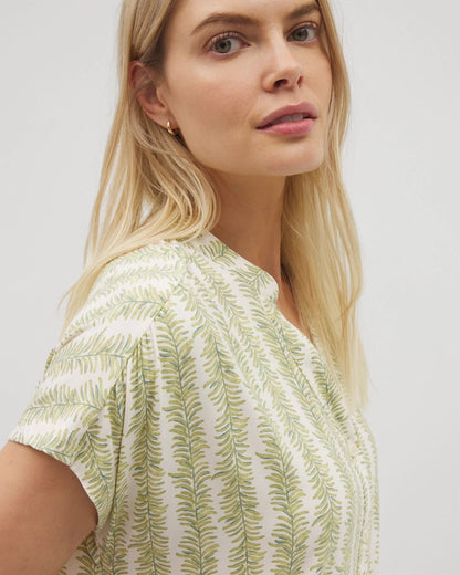 Soma Mandarin Collar Short Sleeve Pajama Top