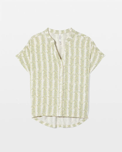 Soma Mandarin Collar Short Sleeve Pajama Top