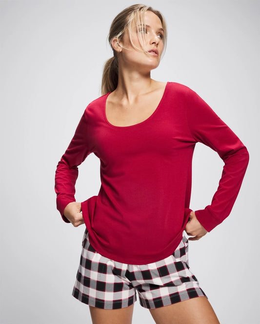 Soma Long Sleeve Pajama Top