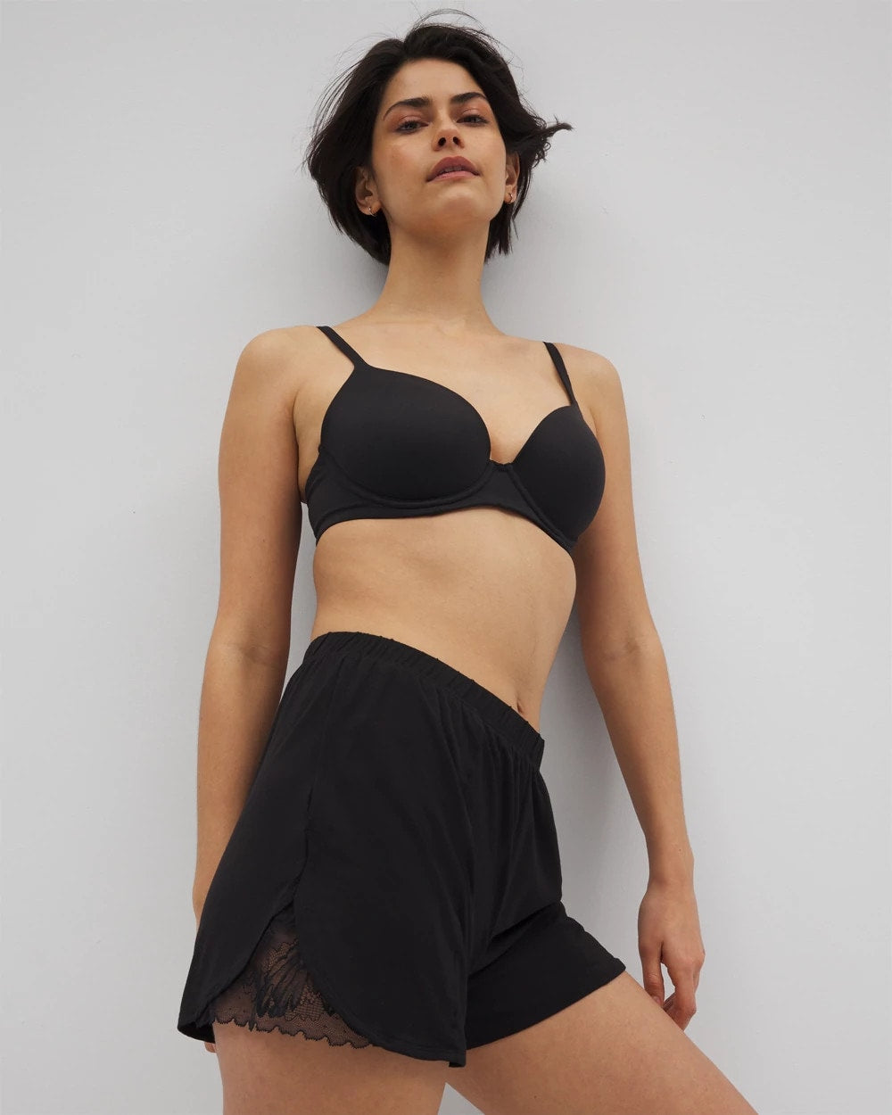 Soma Lace Trim Pajama Shorts