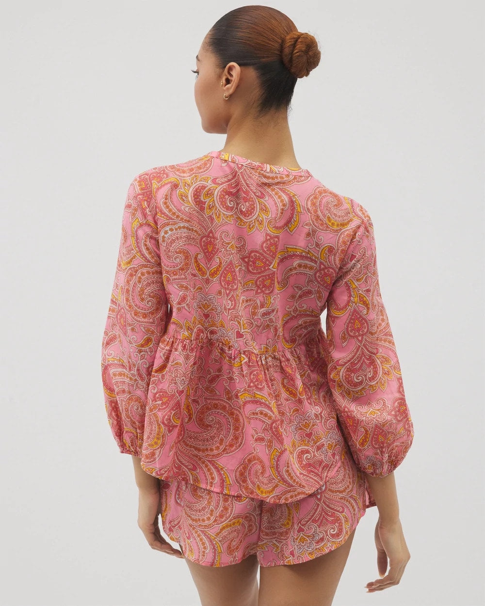Soma Cotton Voile Long Sleeve Pajama Top