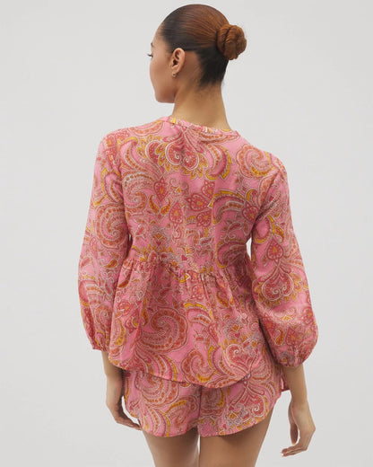 Soma Cotton Voile Long Sleeve Pajama Top