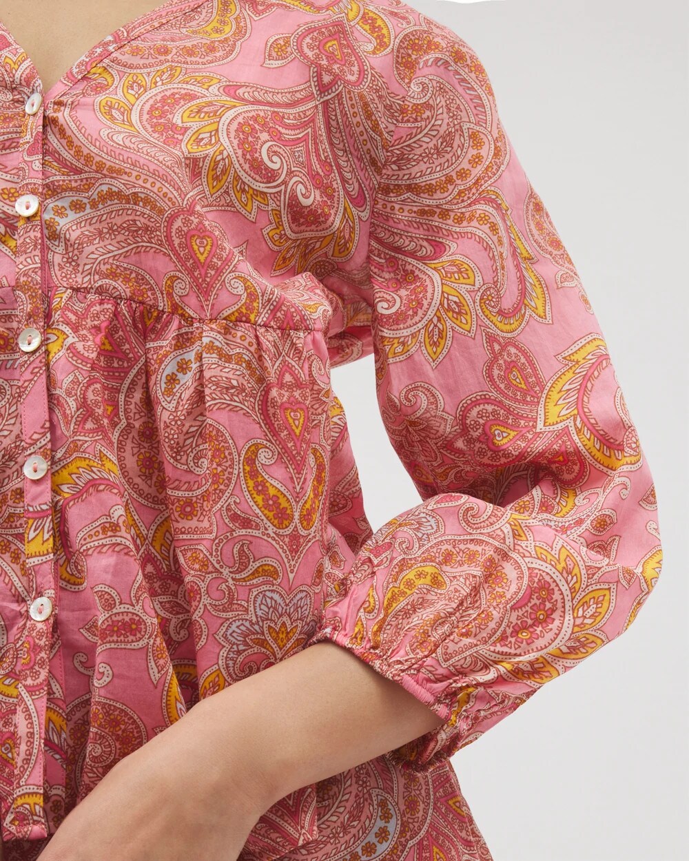 Soma Cotton Voile Long Sleeve Pajama Top
