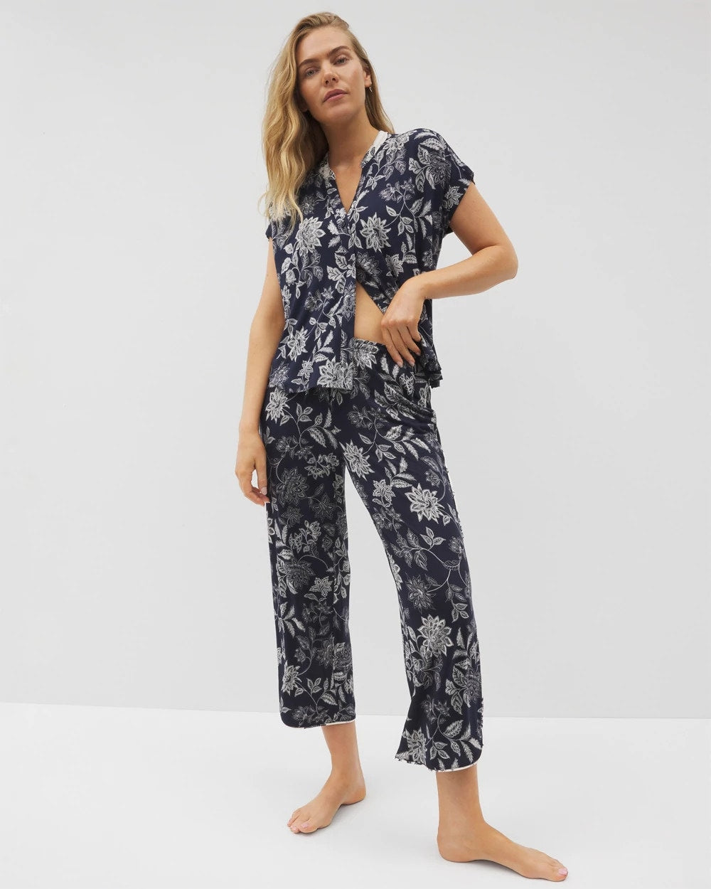 Soma Piped Crop Pajama Pants