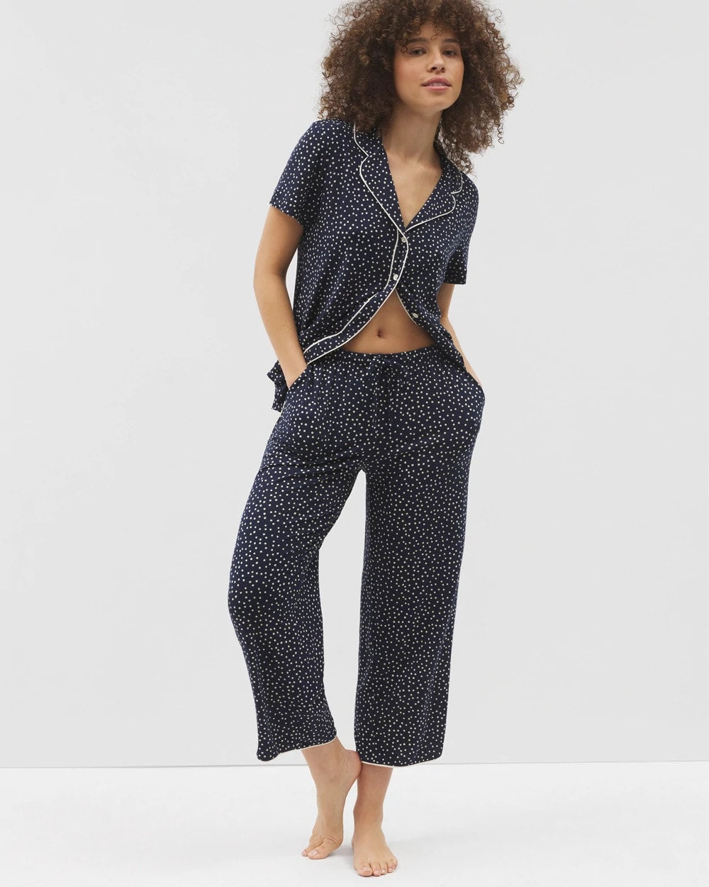 Soma Piped Crop Pajama Pants