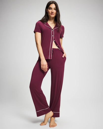 Soma Solid Piped Pajama Pant