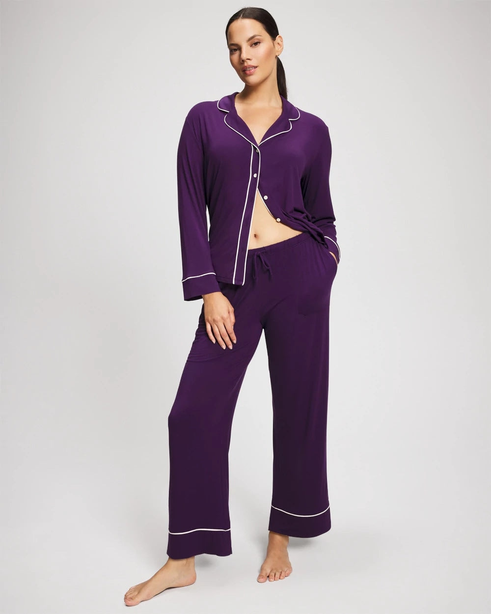 Soma Solid Piped Pajama Pant