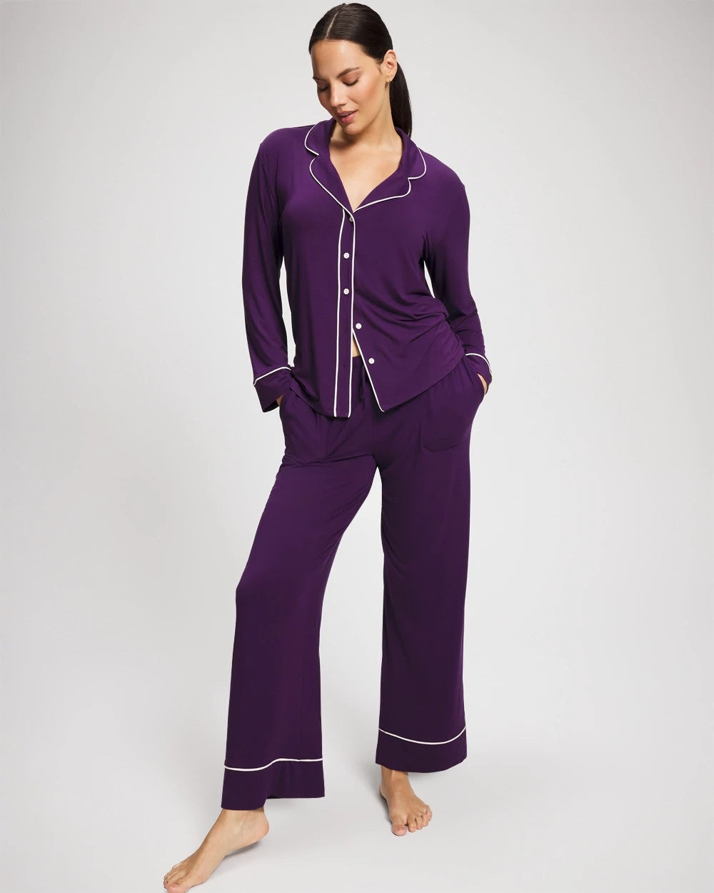 Soma Solid Piped Pajama Pant
