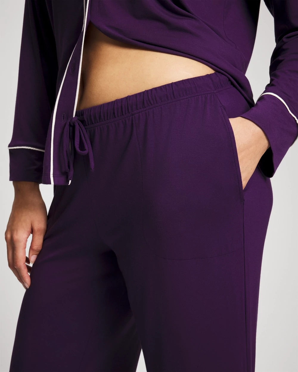 Soma Solid Piped Pajama Pant