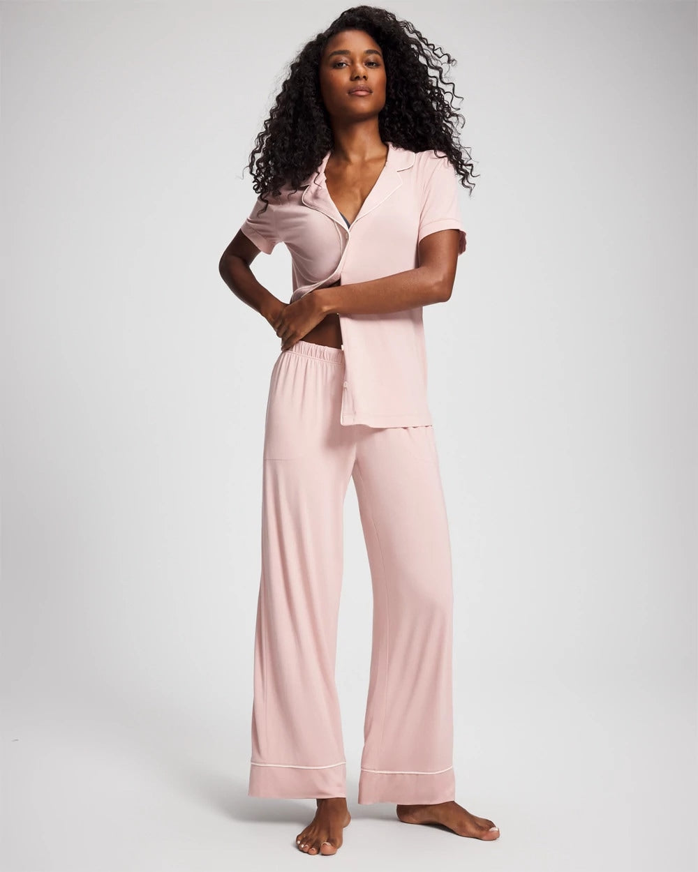 Soma Solid Piped Pajama Pant