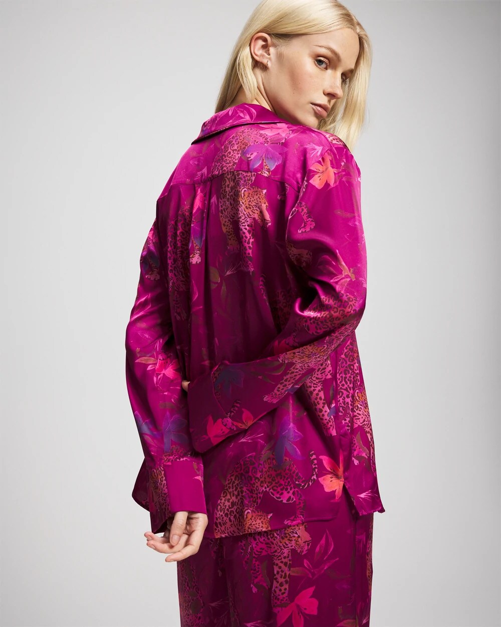 Soma Long Sleeve Notch Collar Pajama Top