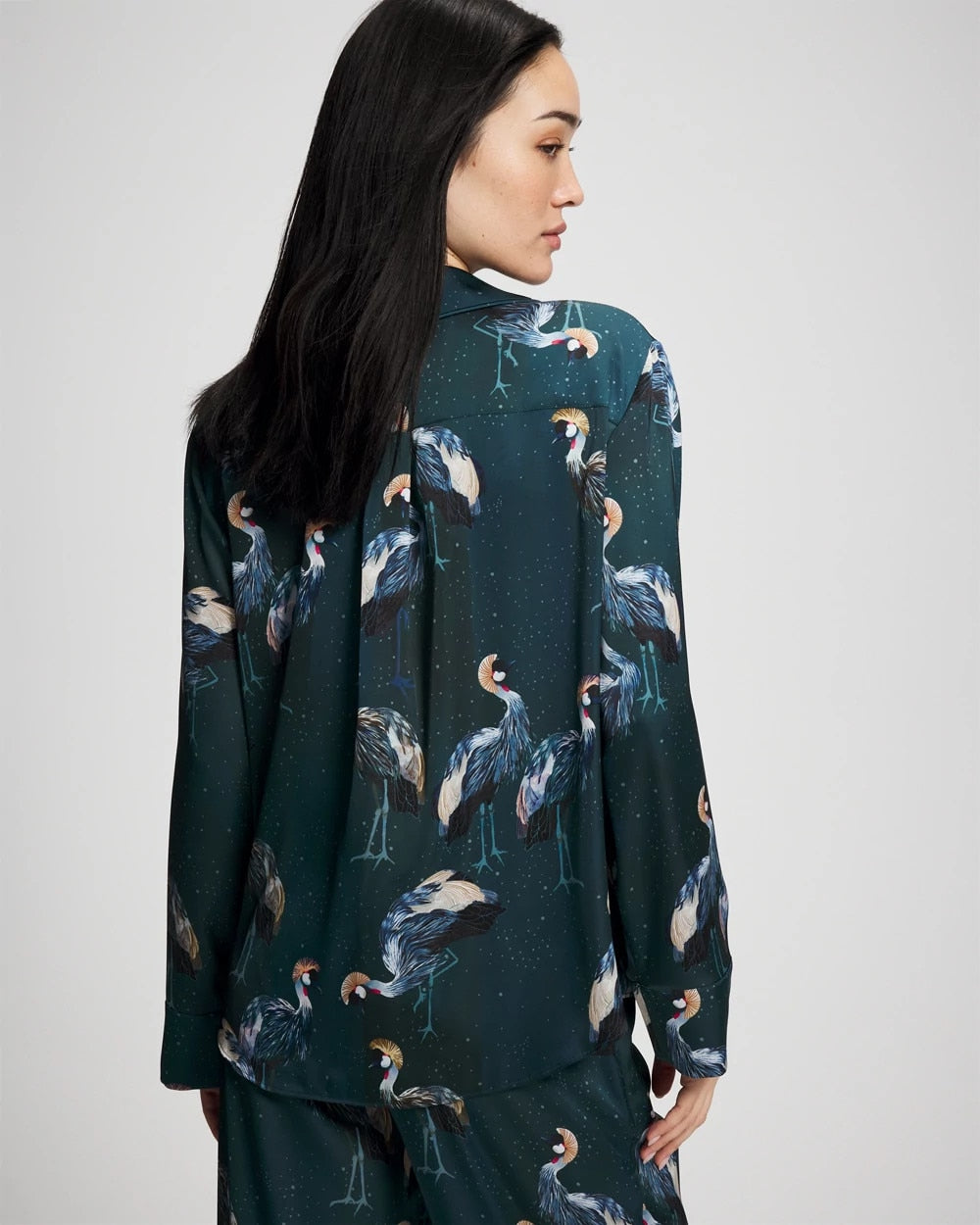 Soma Long Sleeve Notch Collar Pajama Top