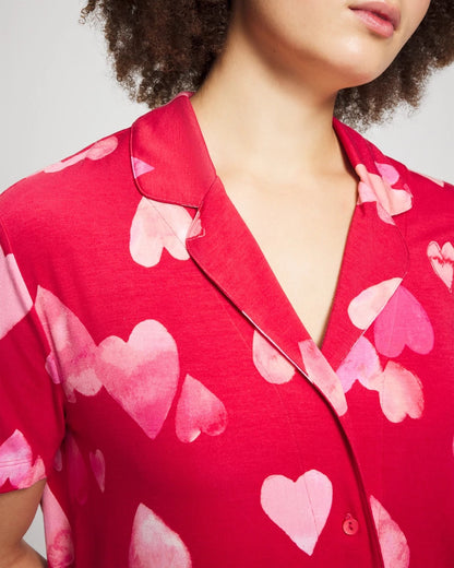 Soma Short Sleeve Notch Collar Pajama Top
