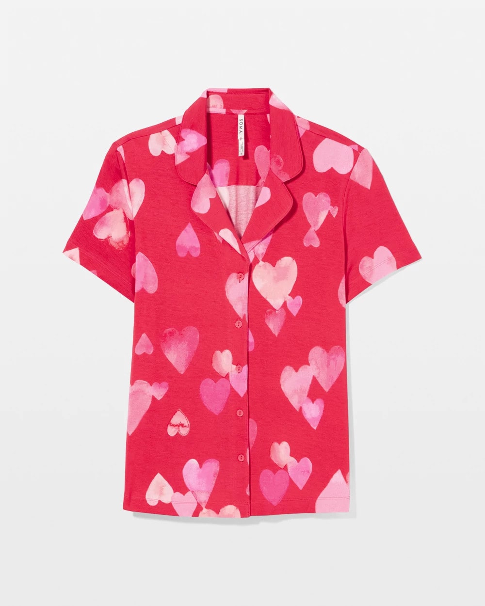Soma Short Sleeve Notch Collar Pajama Top