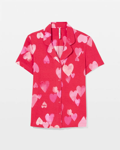 Soma Short Sleeve Notch Collar Pajama Top