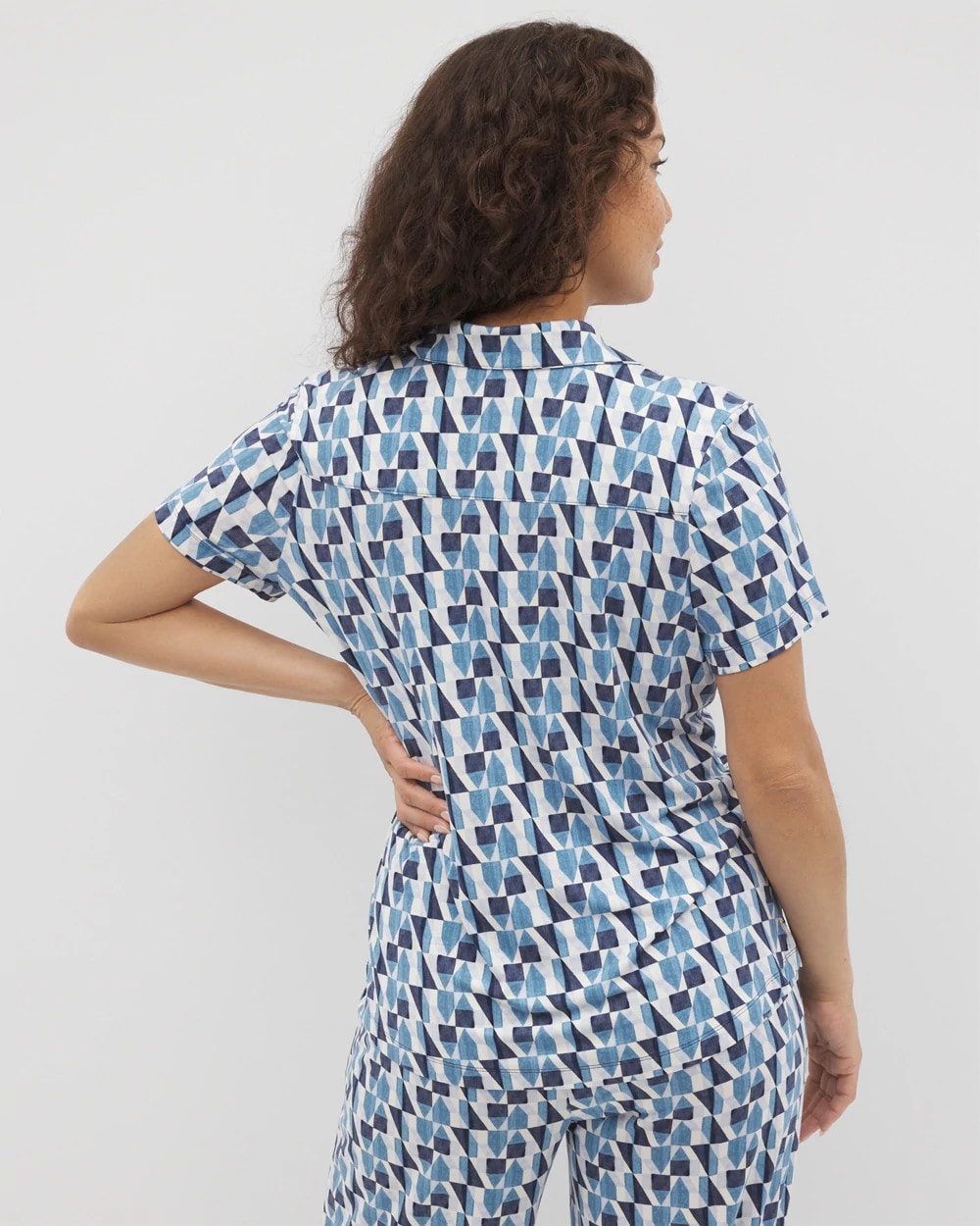 Soma Short Sleeve Notch Collar Pajama Top