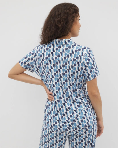 Soma Short Sleeve Notch Collar Pajama Top