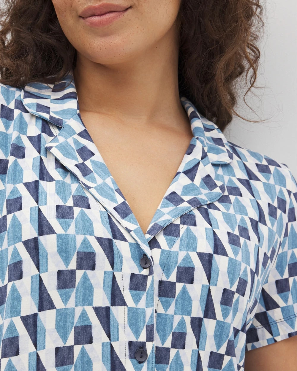 Soma Short Sleeve Notch Collar Pajama Top