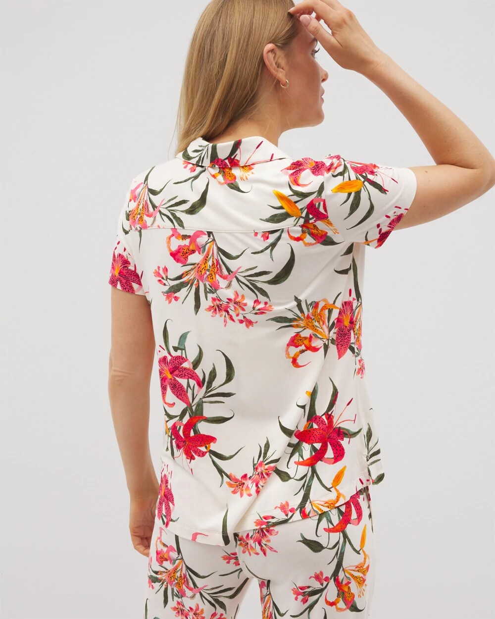 Soma Short Sleeve Notch Collar Pajama Top
