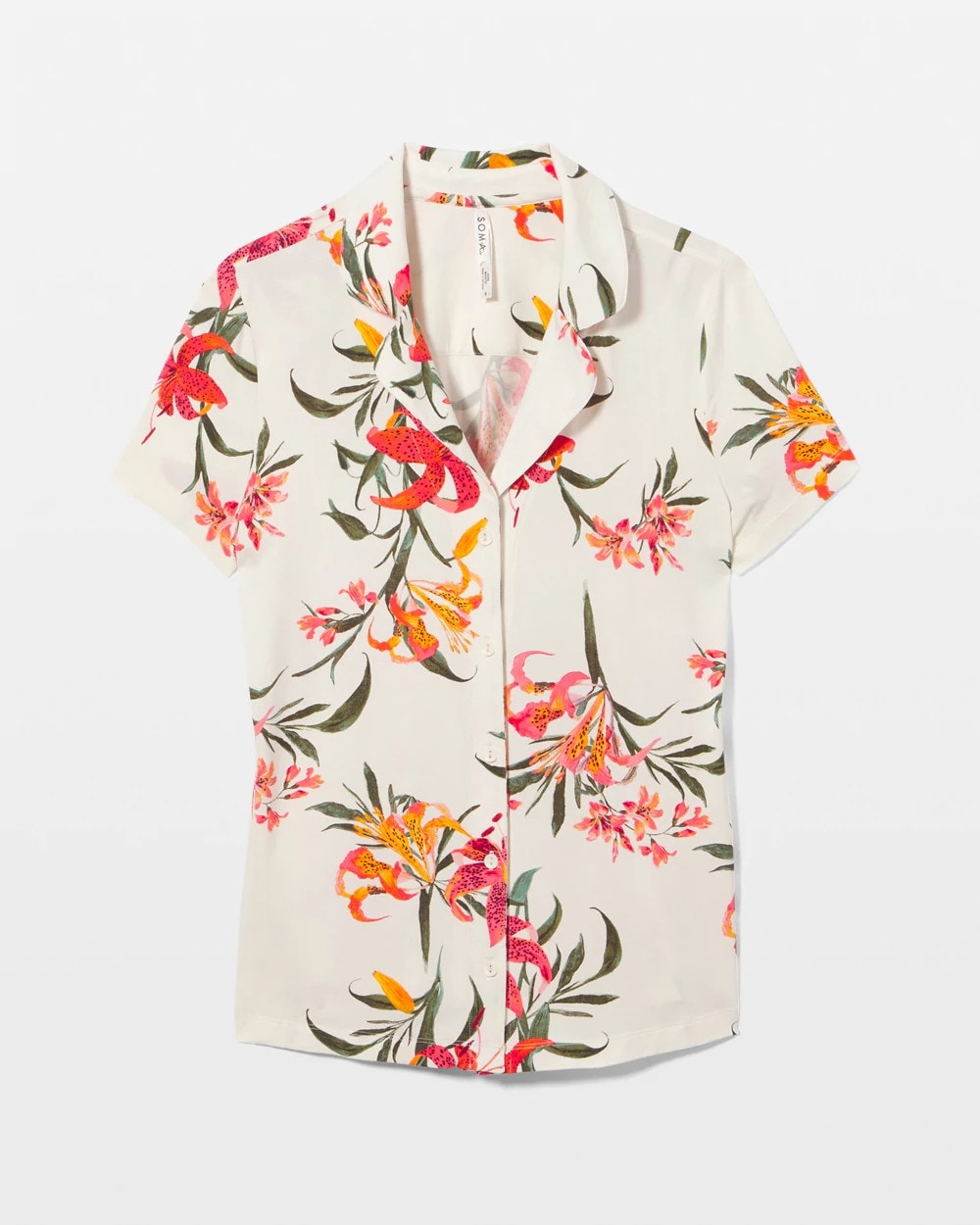 Soma Short Sleeve Notch Collar Pajama Top