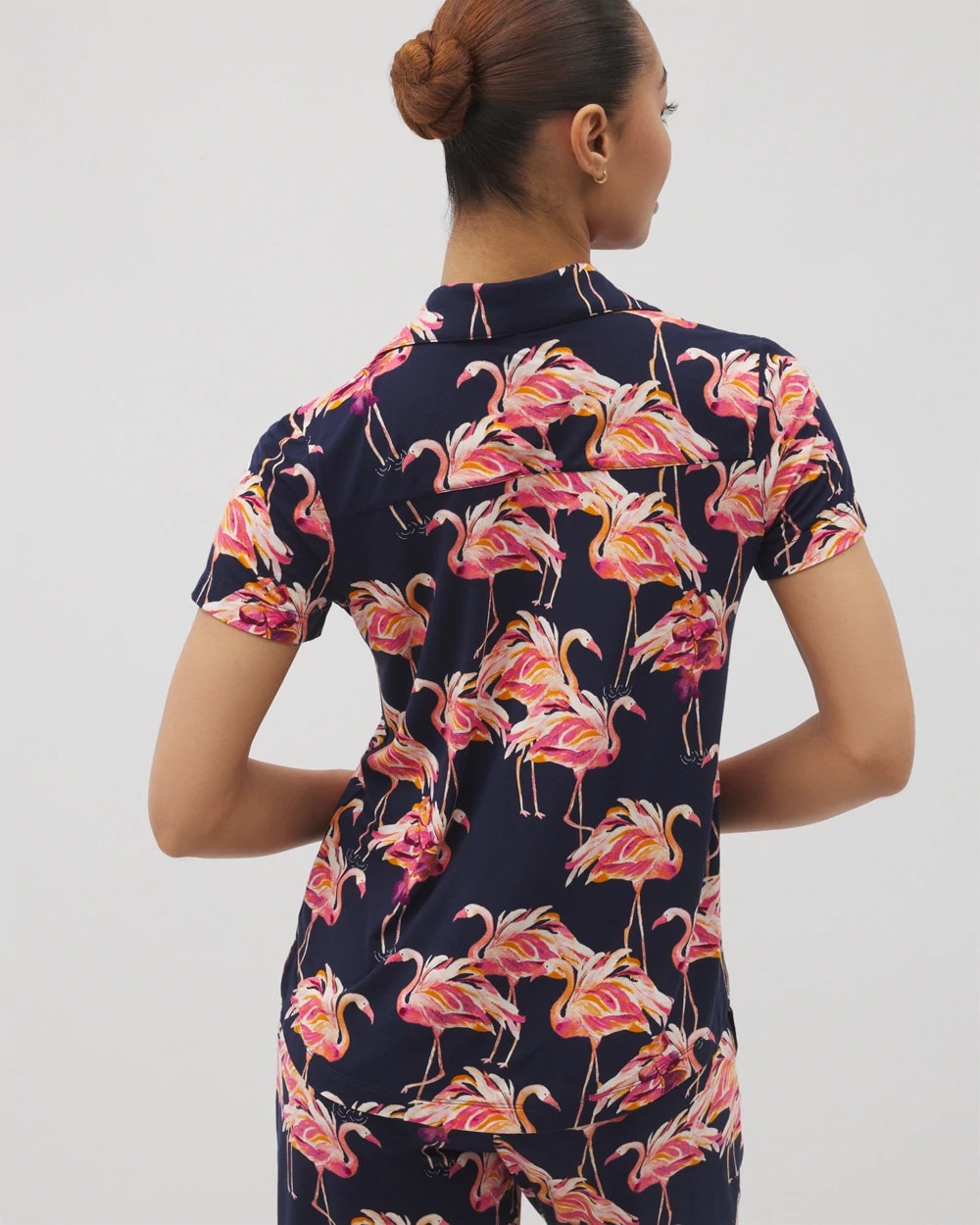 Soma Short Sleeve Notch Collar Pajama Top