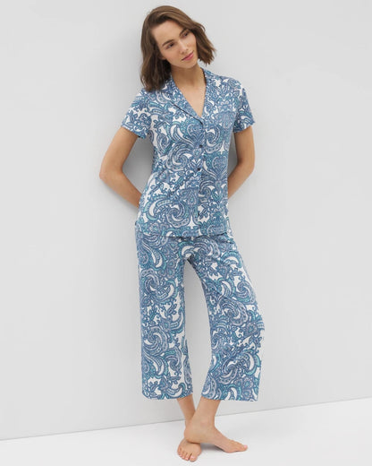 Soma Short Sleeve Notch Collar Pajama Top
