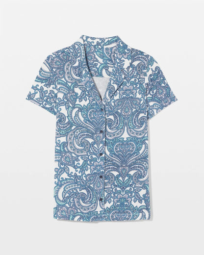 Soma Short Sleeve Notch Collar Pajama Top