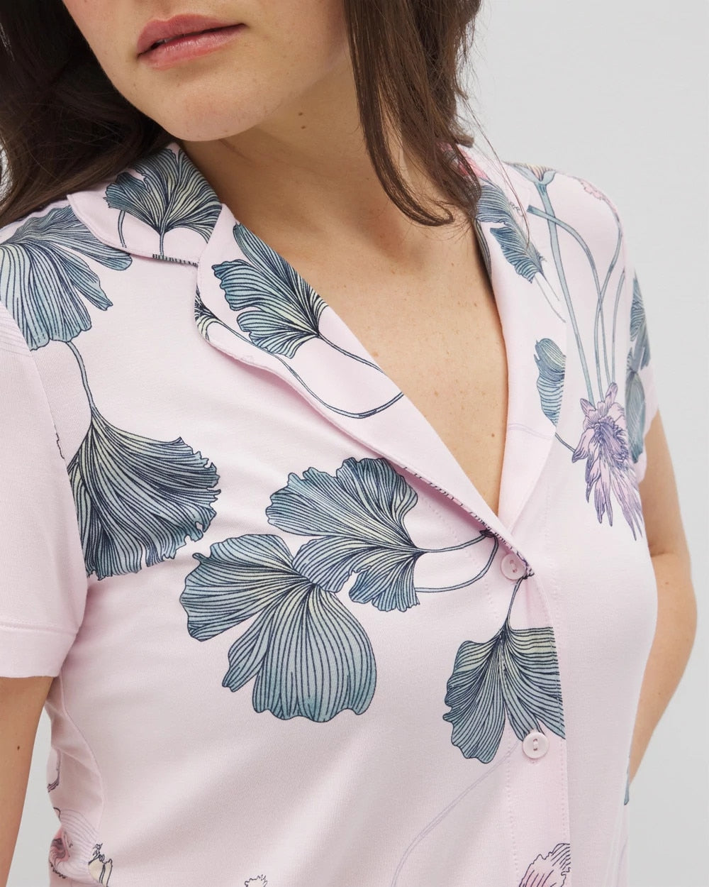 Soma Short Sleeve Notch Collar Pajama Top