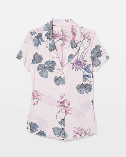 Soma Short Sleeve Notch Collar Pajama Top