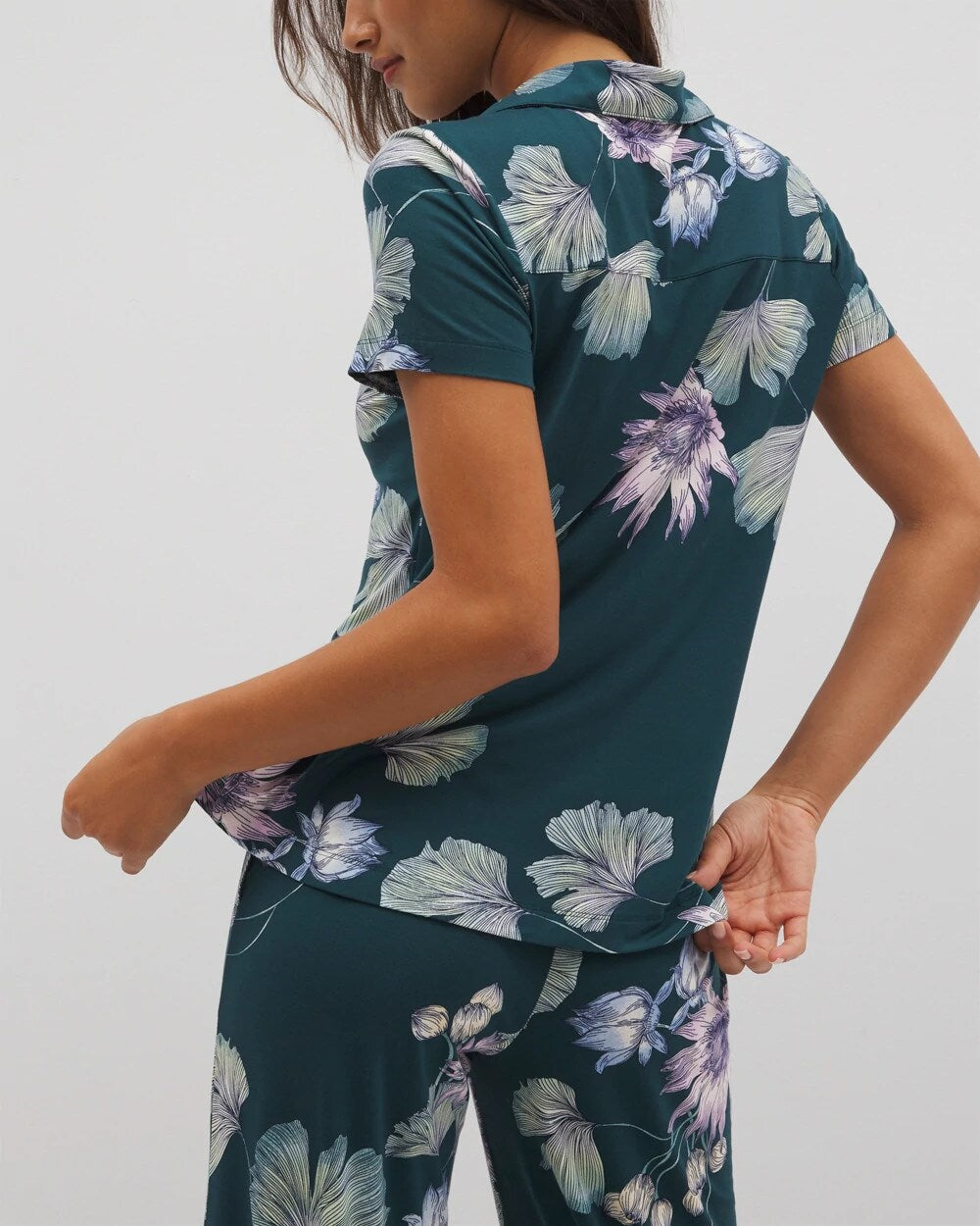 Soma Short Sleeve Notch Collar Pajama Top