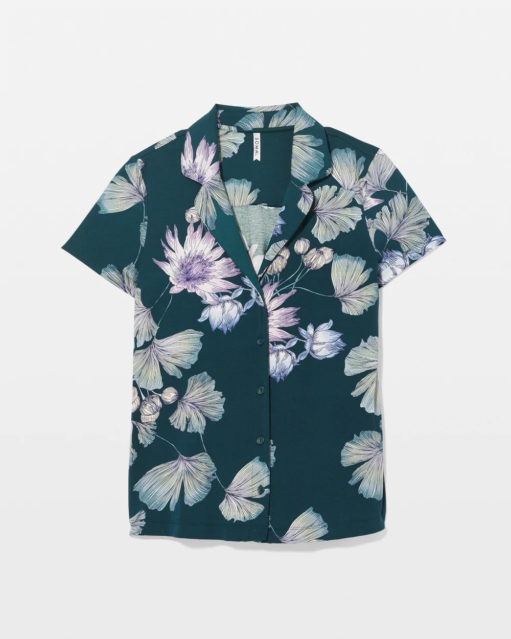 Soma Short Sleeve Notch Collar Pajama Top