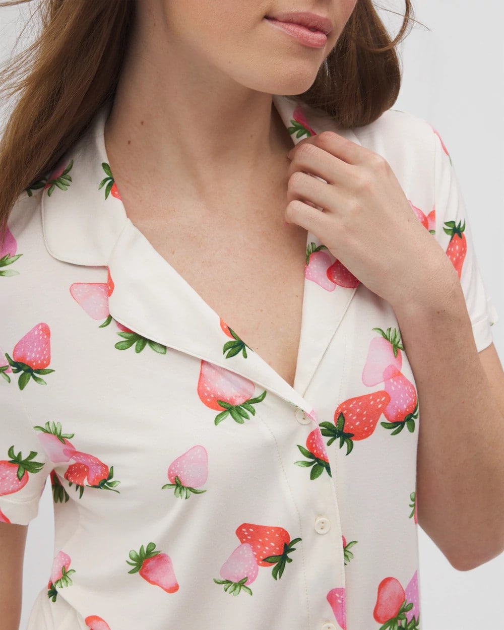 Soma Short Sleeve Notch Collar Pajama Top