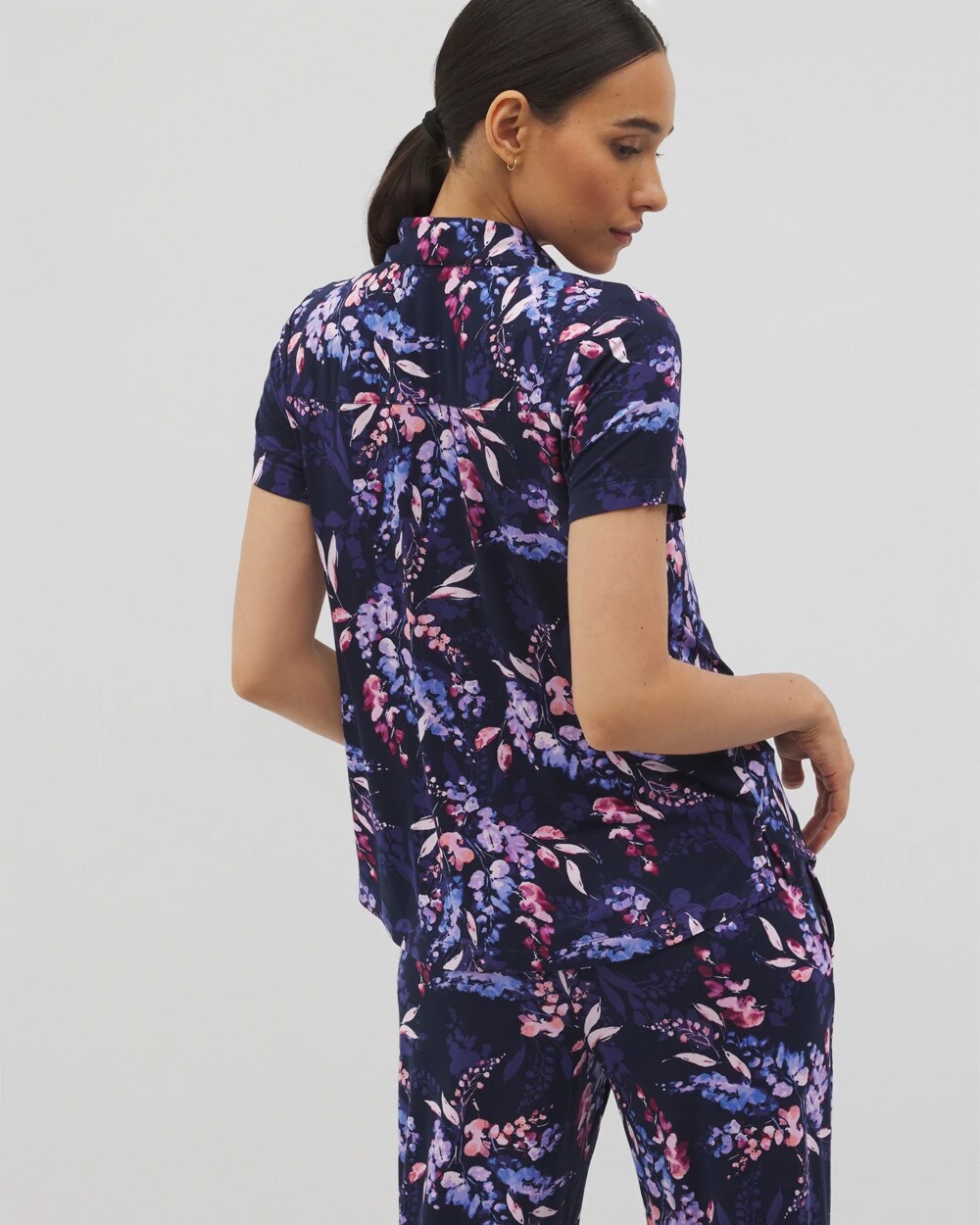 Soma Short Sleeve Notch Collar Pajama Top