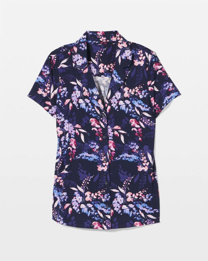 Soma Short Sleeve Notch Collar Pajama Top