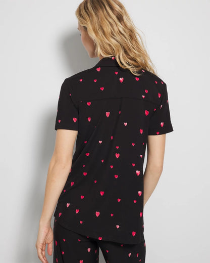 Soma Short Sleeve Notch Collar Pajama Top
