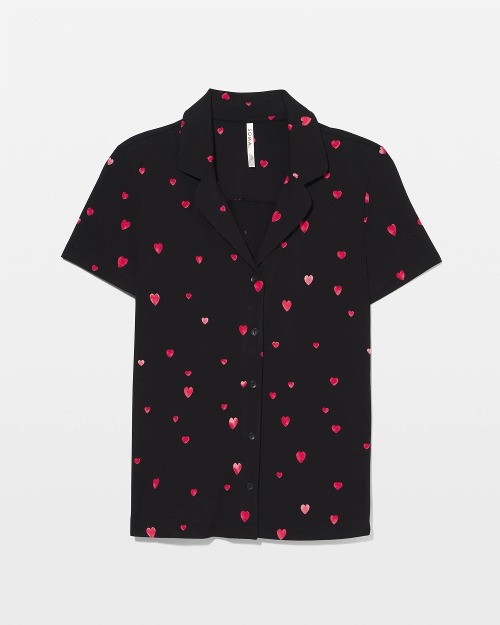 Soma Short Sleeve Notch Collar Pajama Top