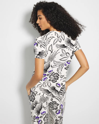 Soma Short Sleeve Notch Collar Pajama Top