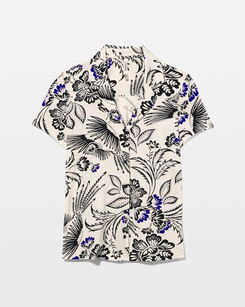 Soma Short Sleeve Notch Collar Pajama Top