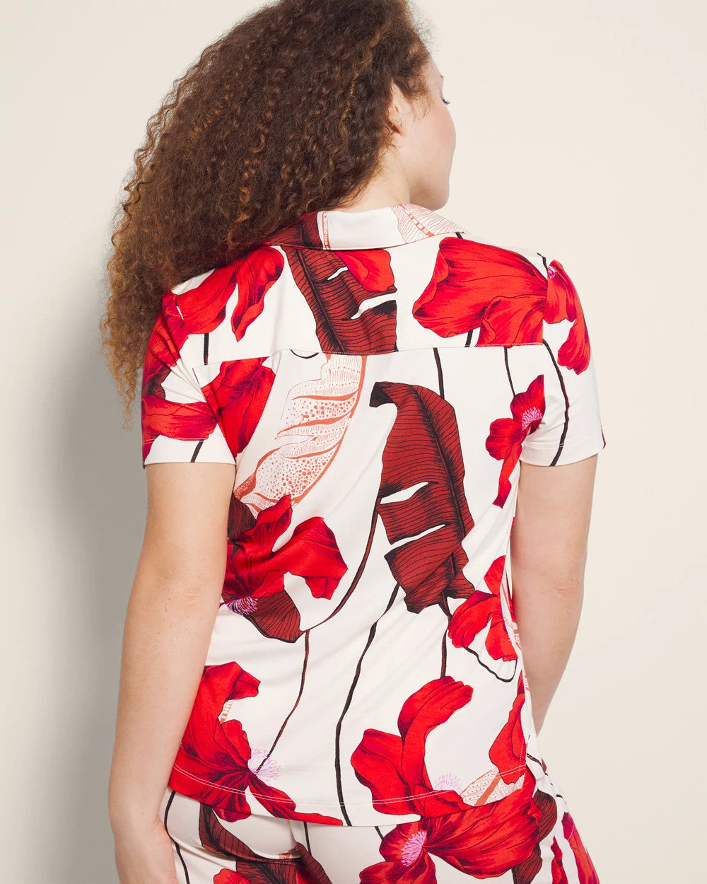 Soma Short Sleeve Notch Collar Pajama Top