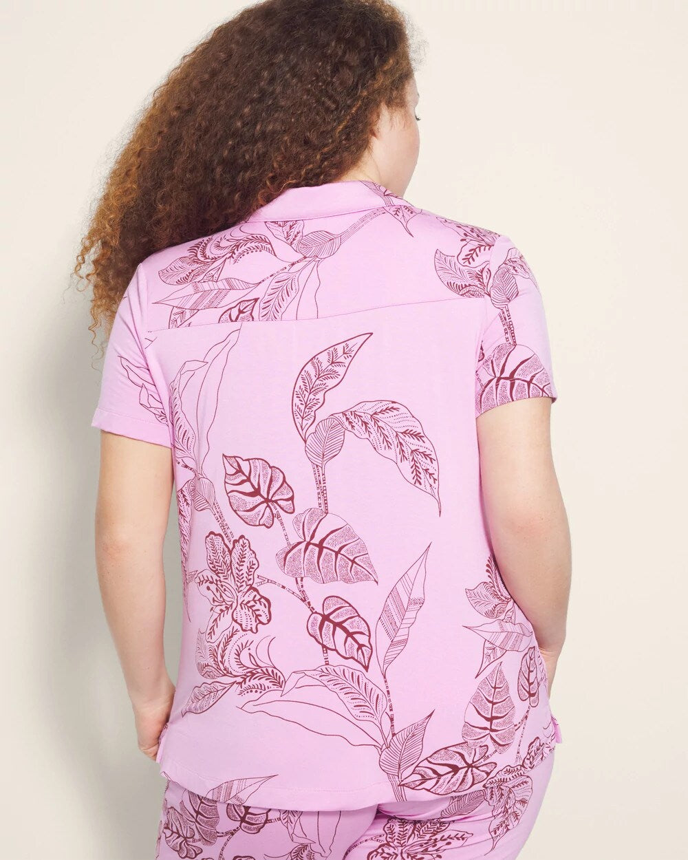 Soma Short Sleeve Notch Collar Pajama Top