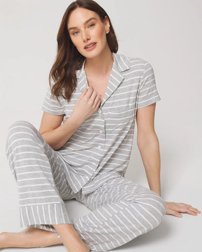 Soma Short Sleeve Notch Collar Pajama Top